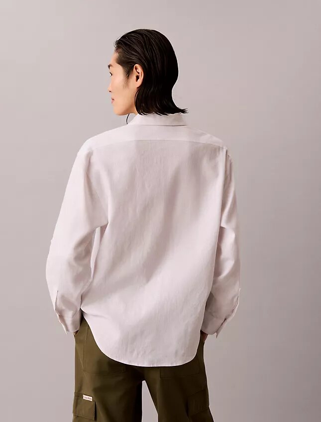 Locker sitzendes Button-Down-Hemd aus Leinenmischung Locker sitzendes Button-Down-Hemd aus Leinenmischung