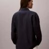 Locker sitzendes Button-Down-Hemd aus Leinenmischung
