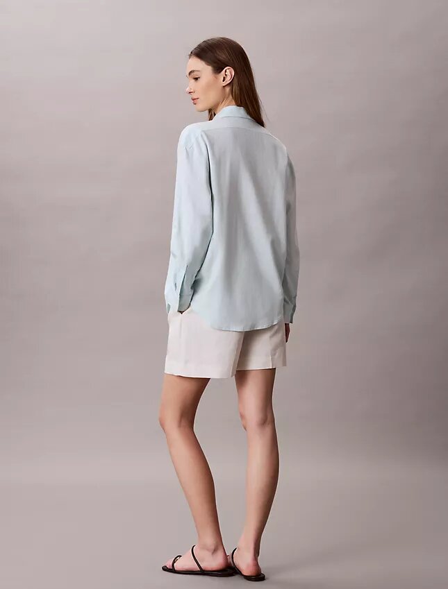 Locker sitzendes Button-Down-Hemd aus Leinenmischung Locker sitzendes Button-Down-Hemd aus Leinenmischung