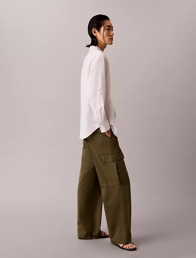 Locker sitzendes Button-Down-Hemd aus Leinenmischung Locker sitzendes Button-Down-Hemd aus Leinenmischung