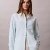 Locker sitzendes Button-Down-Hemd aus Leinenmischung Locker sitzendes Button-Down-Hemd aus Leinenmischung