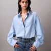 Locker sitzendes Button-Down-Hemd aus Viskosemischung Locker sitzendes Button-Down-Hemd aus Viskosemischung