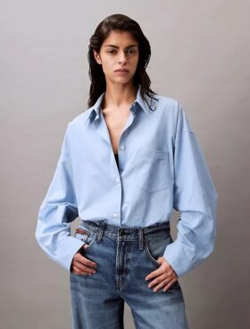 Locker sitzendes Button-Down-Hemd aus Viskosemischung