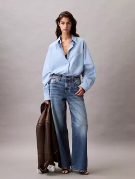 Locker sitzendes Button-Down-Hemd aus Viskosemischung