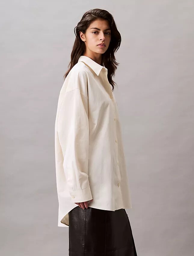 Locker sitzendes Button-Down-Hemd aus Viskosemischung Locker sitzendes Button-Down-Hemd aus Viskosemischung