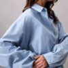Locker sitzendes Button-Down-Hemd aus Viskosemischung Locker sitzendes Button-Down-Hemd aus Viskosemischung