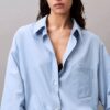 Locker sitzendes Button-Down-Hemd aus Viskosemischung Locker sitzendes Button-Down-Hemd aus Viskosemischung