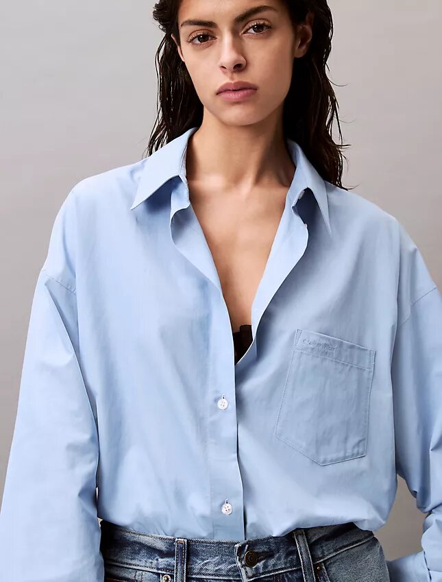 Locker sitzendes Button-Down-Hemd aus Viskosemischung Locker sitzendes Button-Down-Hemd aus Viskosemischung