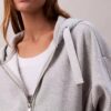 Logo-Band-Fleece-Hoodie mit Reißverschluss