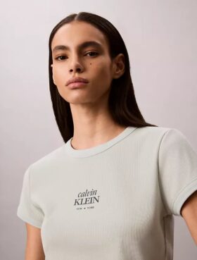 Logo-Grafik-Ripp-Slim-T-Shirt