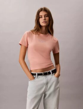 Logo-Grafik Slim-T-Shirt