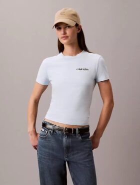 Logo-Grafik Slim-T-Shirt