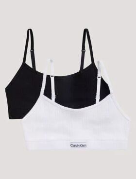 Logo Rib 2er-Pack Kurzes Bralette