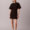 Logo-Ripp-Interlock-T-Shirt-Kleid