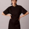 Logo-Ripp-Interlock-T-Shirt-Kleid