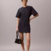 Logo-Ripp-Interlock-T-Shirt-Kleid