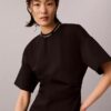 Logo-Ripp-Interlock-T-Shirt-Kleid