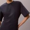 Logo-Ripp-Interlock-T-Shirt-Kleid