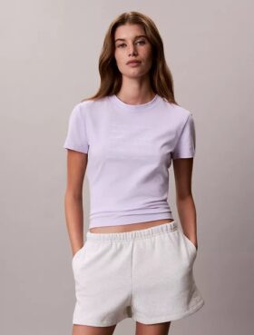 Logo-Schriftzug-Grafik Slim-Fit-T-Shirt