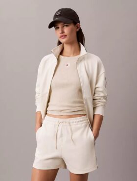 Logo-Streifen-Frottee-Shorts
