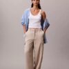 Lässige Cargo-Hose aus Satin-Twill Lässige Cargo-Hose aus Satin-Twill