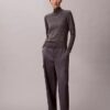Lässige Cargo-Hose aus Satin-Twill