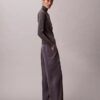 Lässige Cargo-Hose aus Satin-Twill