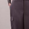 Lässige Cargo-Hose aus Satin-Twill