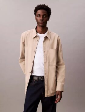 Lässige Hemdjacke aus Canvas