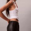 Lässige Hose aus Kunstleder Lässige Hose aus Kunstleder
