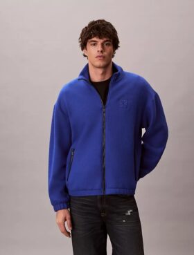 Lässige Jacke aus Wollmisch-Fleece