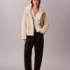 Lässige Jacke mit Sherpa-Kragen