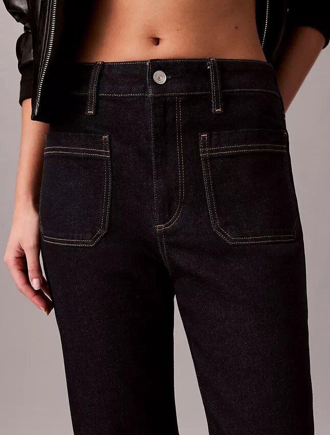 Lässige Straight-Jeans mit Umschlag Lässige Straight-Jeans mit Umschlag