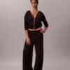 Lässige Strickhose mit weitem Bein Lässige Strickhose mit weitem Bein