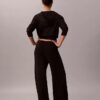 Lässige Strickhose mit weitem Bein Lässige Strickhose mit weitem Bein