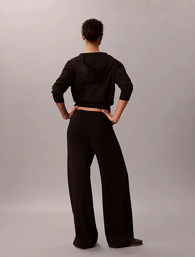 Lässige Strickhose mit weitem Bein Lässige Strickhose mit weitem Bein