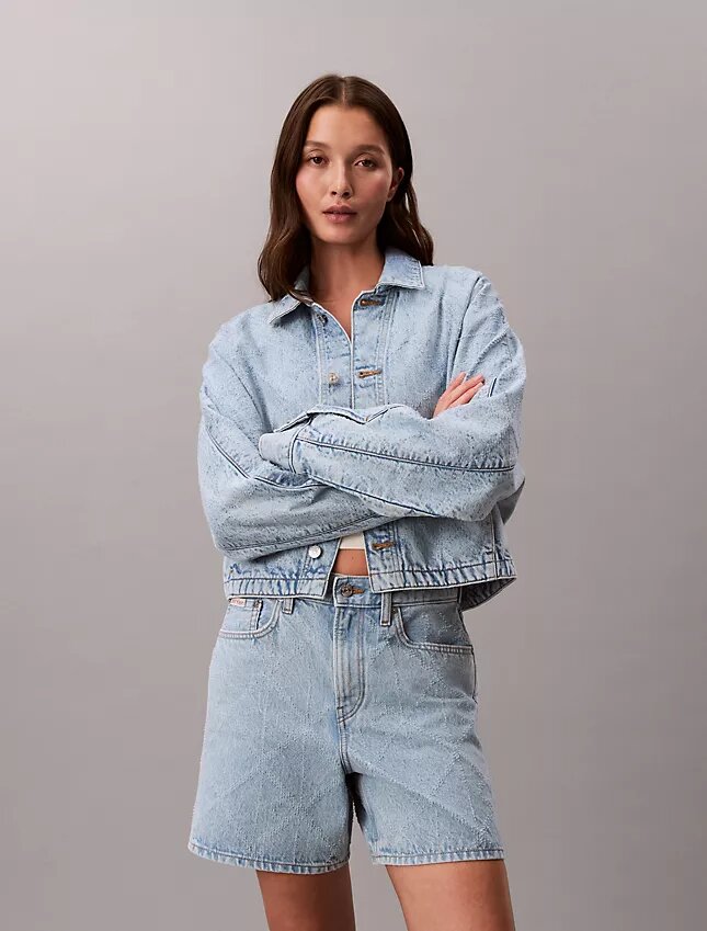 Lässige Trucker Jacket aus Denim Lässige Trucker Jacket aus Denim