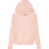 Lässiger Hoodie für Mädchen mit Rippstruktur Lässiger Hoodie für Mädchen mit Rippstruktur