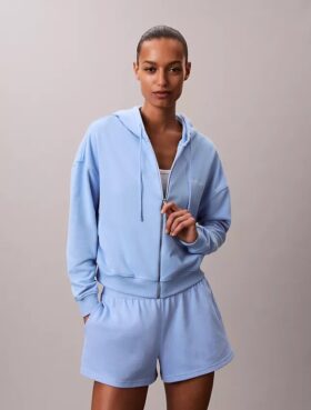 Lässiger Schlaf-Hoodie aus Baumwollmisch-Frottee