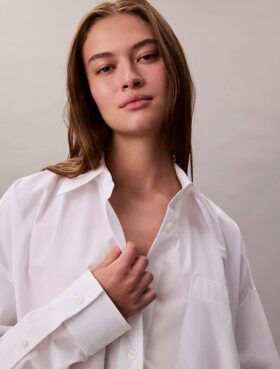 Lässiges Baumwoll-Shirt-Kleid