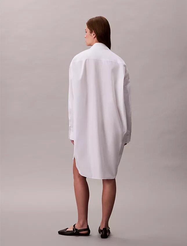 Lässiges Baumwoll-Shirt-Kleid Lässiges Baumwoll-Shirt-Kleid