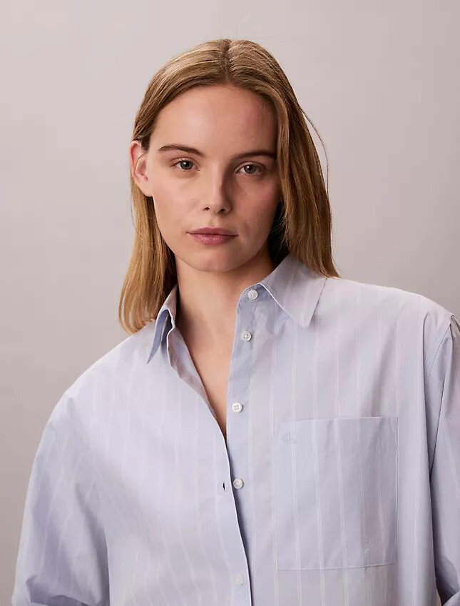 Lässiges Button-Down-Hemd aus Baumwollpopeline Lässiges Button-Down-Hemd aus Baumwollpopeline