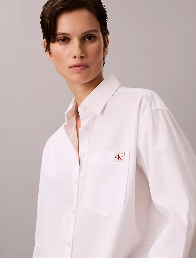 Lässiges Button-Down-Hemd aus Baumwollpopeline Lässiges Button-Down-Hemd aus Baumwollpopeline