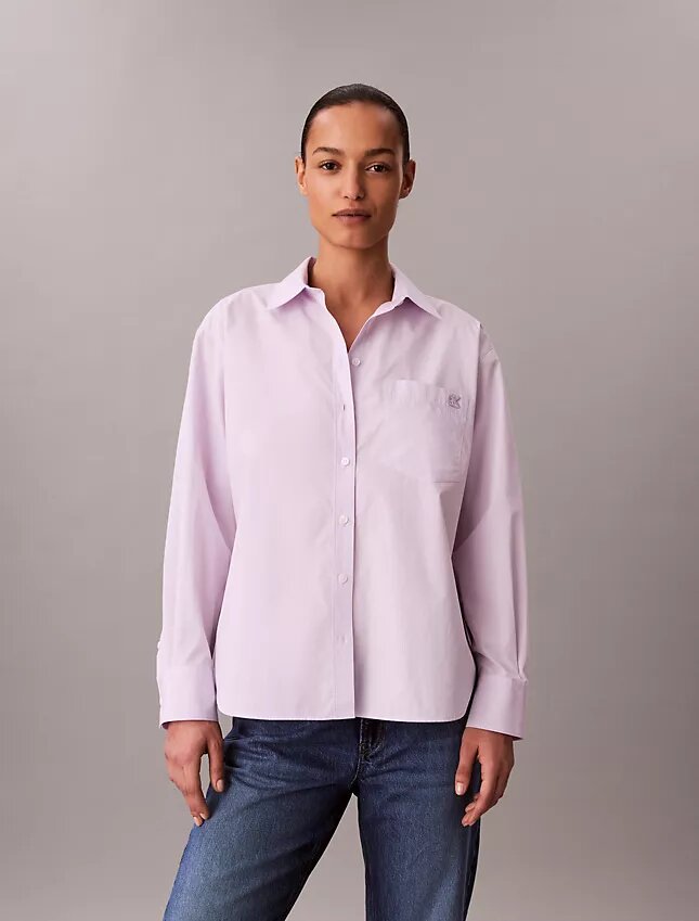 Lässiges Button-Down-Hemd aus Baumwollpopeline Lässiges Button-Down-Hemd aus Baumwollpopeline