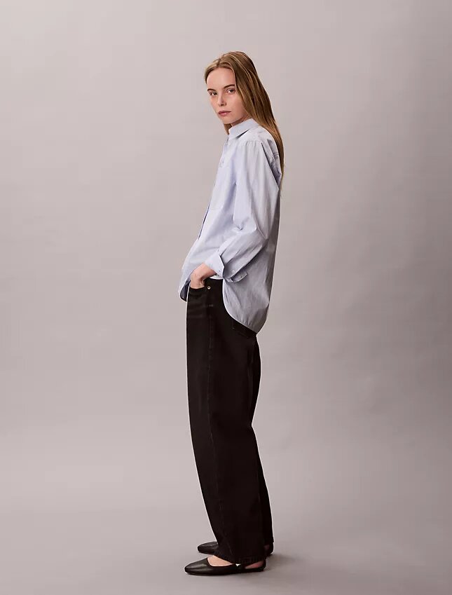 Lässiges Button-Down-Hemd aus Baumwollpopeline Lässiges Button-Down-Hemd aus Baumwollpopeline
