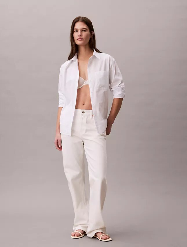 Lässiges Button-Down-Hemd aus Baumwollpopeline Lässiges Button-Down-Hemd aus Baumwollpopeline