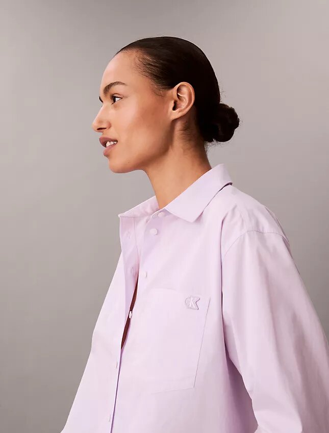 Lässiges Button-Down-Hemd aus Baumwollpopeline Lässiges Button-Down-Hemd aus Baumwollpopeline