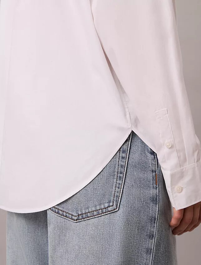 Lässiges Button-Down-Hemd aus Baumwollpopeline Lässiges Button-Down-Hemd aus Baumwollpopeline