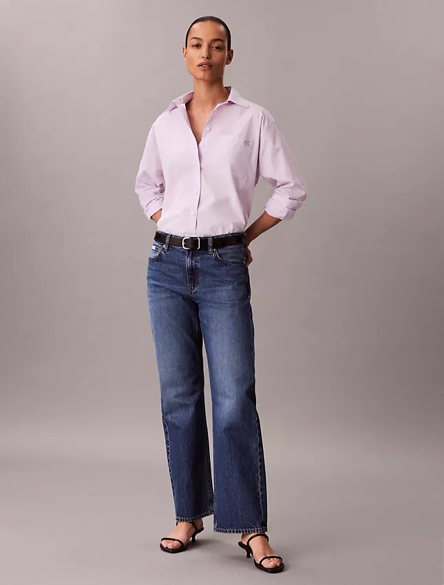 Lässiges Button-Down-Hemd aus Baumwollpopeline Lässiges Button-Down-Hemd aus Baumwollpopeline