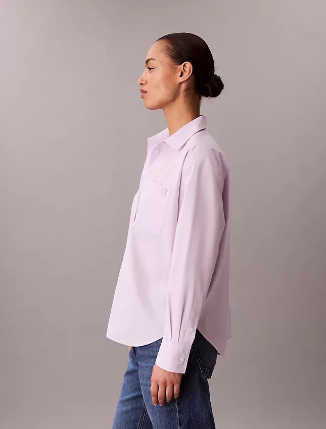 Lässiges Button-Down-Hemd aus Baumwollpopeline Lässiges Button-Down-Hemd aus Baumwollpopeline